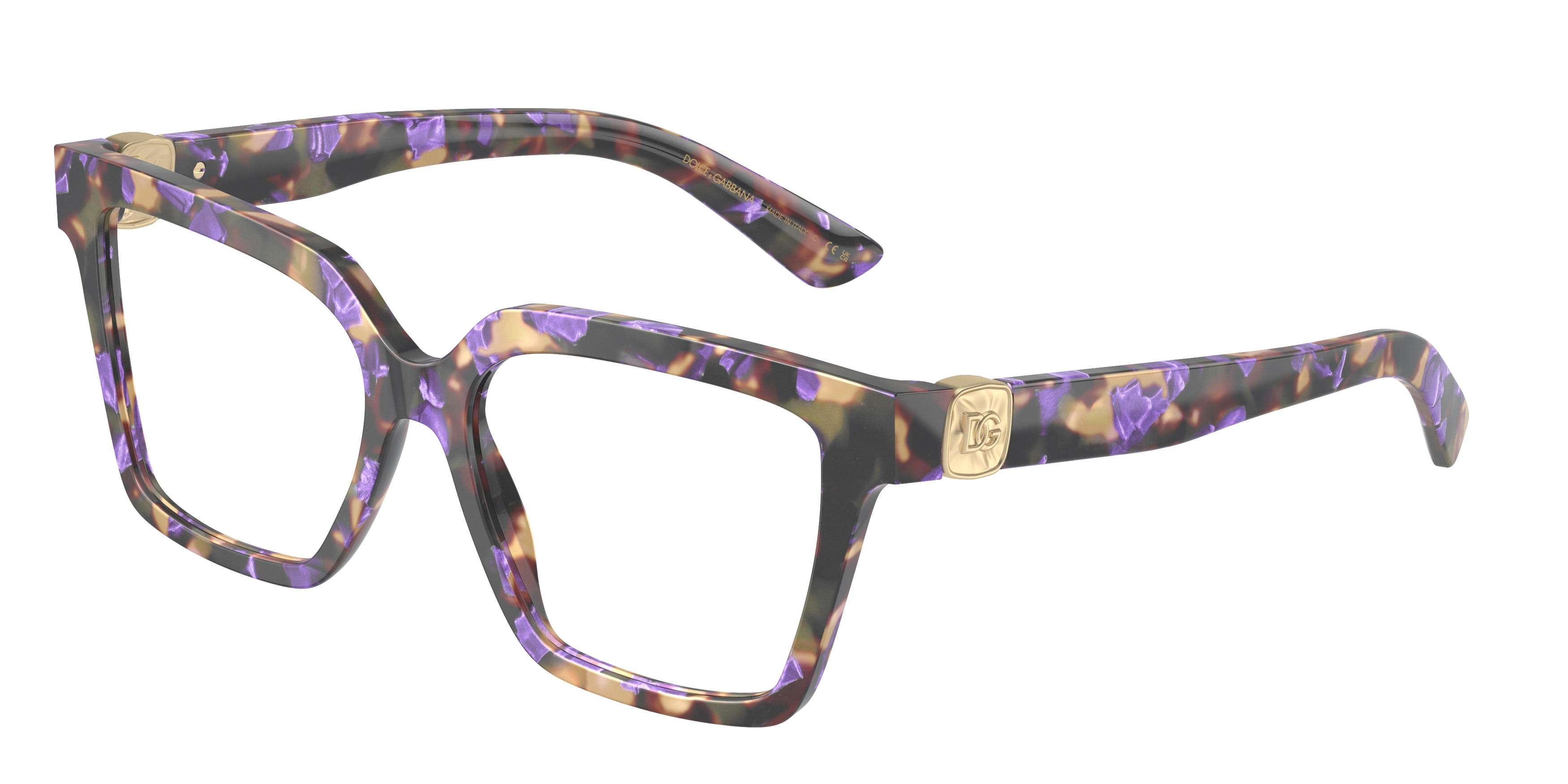 Dolce & Gabbana Damen DG3395 3439 Optische Fassungen Acetat Blau Transparent Quadratisch Normal-image